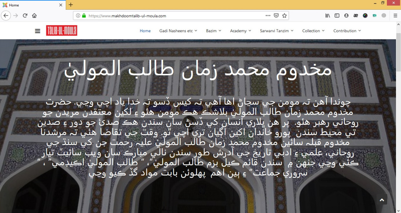 مخدوم طالب المولا ويب سائيٽ-گل حيات جو تاريخي تحقيق ۾ انوکو تجربو